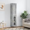 vidaXL Skř&iacute;ň highboard betonově &scaron;ed&aacute; 34,5x34x180 cm kompozitn&iacute; dřevo