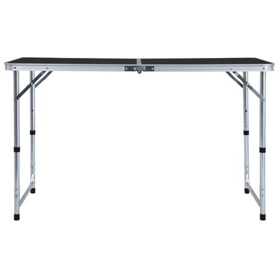 vidaXL Skládací kempingový stůl šedý hliník 120 x 60 cm
