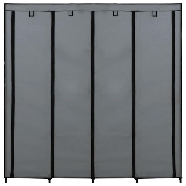 vidaXL Šatní skříň se 4 přihrádkami šedá 175 x 45 x 170 cm