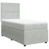 vidaXL Box spring postel s matrac&iacute; světle &scaron;ed&aacute; 80 x 200 cm samet