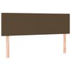 vidaXL Box spring postel s matrac&iacute; a LED tmavě hněd&aacute; 140x200 cm textil