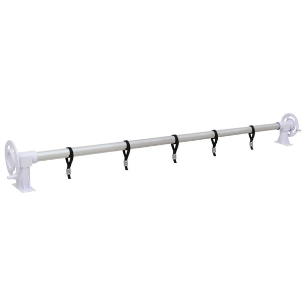 vidaXL Naviják na kryt bazénu s plastovou základnou