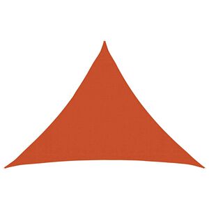 vidaXL Slunečn&iacute; plachta 7 x 5 x 5 m HDPE Troj&uacute;heln&iacute;kov&yacute; Oranžov&aacute;
