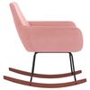 vidaXL Houpac&iacute; křeslo růžov&eacute; samet