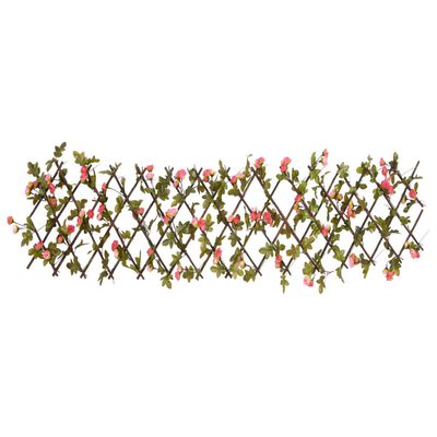 vidaXL Treláže s umělým břečťanem roztahovací 5 ks růžové 180 x 20 cm