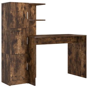 vidaXL Stůl Kouřov&yacute; dub 133.5 x 50 x 124 cm 2 ks