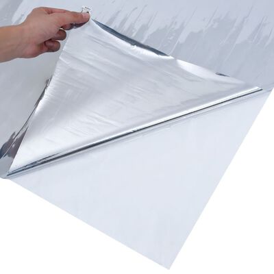 vidaXL Solární fólie statická reflexní efekt stříbrná 45 x 1000 cm PVC