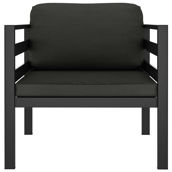 vidaXL Křesla 2 ks s poduškami hliník antracitové