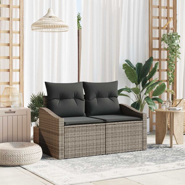 vidaXL Zahradní sofa s polštářem 123 x 62 x 69 cm polyratan