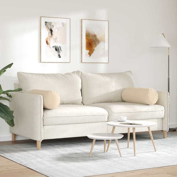 vidaXL Pol&scaron;t&aacute;ře 2 pcs Kr&eacute;mov&aacute; &Oslash; 25 x 70 cm Mikrovl&aacute;kno