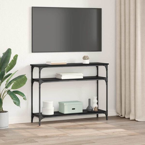 vidaXL Konzolov&yacute; stolek Čern&yacute; dub 100 x 29 x 75 cm kompozitn&iacute; dřevo