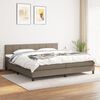 vidaXL Box spring postel s matrac&iacute; taupe 200x200 cm textil