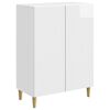 vidaXL Serv&iacute;rovac&iacute; skř&iacute;ň B&iacute;l&aacute; s vysok&yacute;m leskem 66 x 34,5 x 90 cm