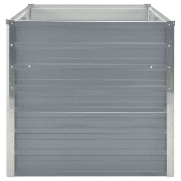 vidaXL Vyvýšený zahradní truhlík 160x80x77 cm galvanizovaná ocel šedý
