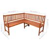 vidaXL Zahradn&iacute; rohov&aacute; lavice s podu&scaron;kami 150 cm masivn&iacute; ak&aacute;cie