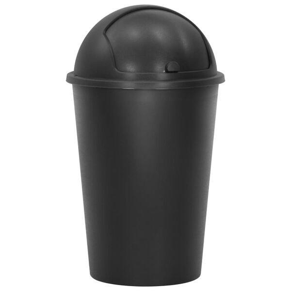 vidaXL Odpadkov&yacute; ko&scaron; čern&yacute; 50 l