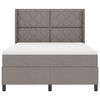 vidaXL Postel s boxspringem s matrac&iacute; s čelo Taupe 160 x 200 cm textil