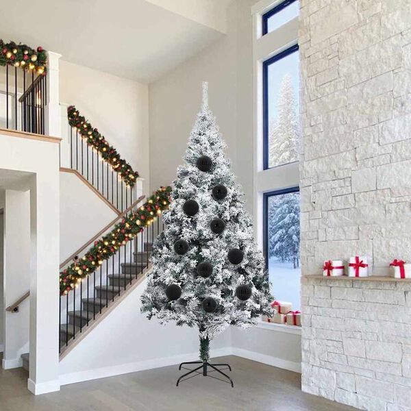 vidaXL Sada v&aacute;nočn&iacute;ch ozdob XXL 4 pcs Čern&aacute; Plast