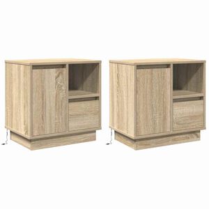 vidaXL Nočn&iacute; skř&iacute;ňka se z&aacute;suvkou 2 pcs Sonoma dub 50 x 34,5 x 50 cm.