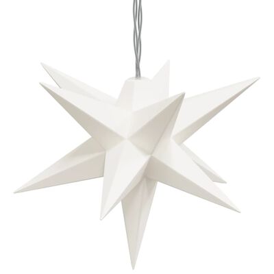 vidaXL Svítící vánoční hvězdy s LED 10 ks bílé 10 cm