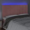 vidaXL Čelo postele s LED růžov&eacute; 160x5x118/128 cm samet