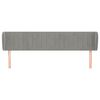 vidaXL Čelo postele typu u&scaron;&aacute;k světle &scaron;ed&eacute; 163x23x78/88 cm samet