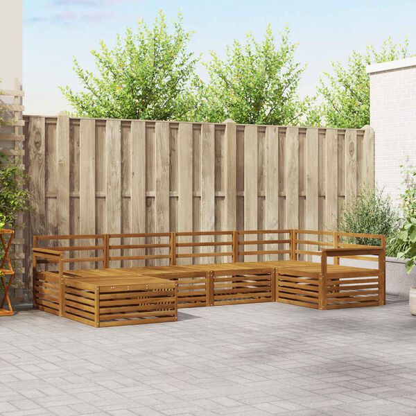 vidaXL Venkovn&iacute; pohovkov&aacute; souprava 6 pcs Př&iacute;rodn&iacute;