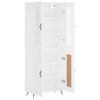 vidaXL Skř&iacute;ň highboard b&iacute;l&aacute; 69,5 x 34 x 180 cm kompozitn&iacute; dřevo