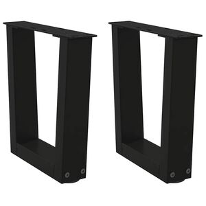 vidaXL Nohy konferenčn&iacute;ho stolku ve tvaru V, 2 ks, čern&eacute;, 30 x (30-31,3) cm, ocel