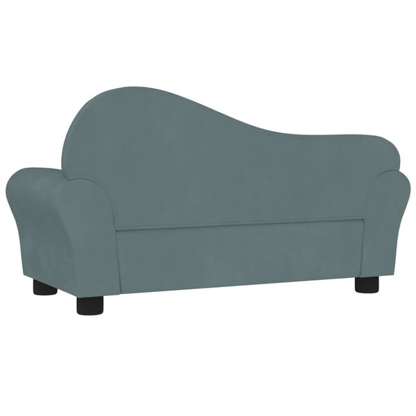 vidaXL Dětsk&aacute; pohovka modr&aacute; samet