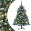 vidaXL Uměl&yacute; v&aacute;nočn&iacute; stromeček Zelen&aacute; 150 cm PVC, plast a ocel