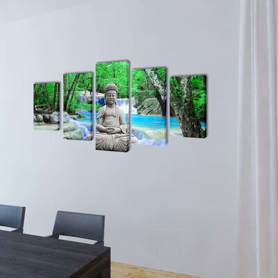 Sada obrazů, tisk na plátně, Buddha, 100 x 50 cm
