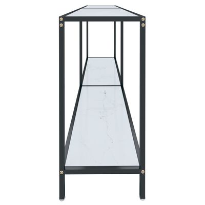 vidaXL Konzolový stolek bílý 180 x 35 x 75,5 cm tvrzené sklo