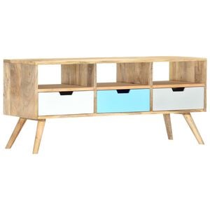 vidaXL TV stolek 110 x 35 x 48 cm masivn&iacute; mangovn&iacute;kov&eacute; dřevo