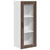 vidaXL N&aacute;stěnn&aacute; skleněn&aacute; skř&iacute;ň PORTO Hněd&yacute; dub 40 x 31 x 100 cm