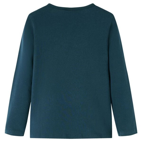 Dětsk&eacute; tričko s dlouh&yacute;m ruk&aacute;vem tmavě zelen&eacute; 104