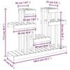 vidaXL Stojan na rostliny šedý 104,5x25x77,5 cm masivní borové dřevo