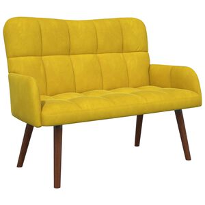 vidaXL Sofa pro dvě osoby Žlut&aacute; 115 x 61 x 87 cm Samet