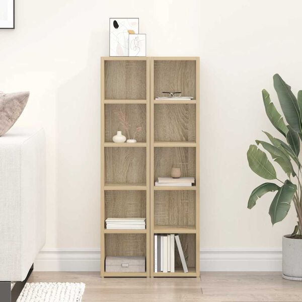 vidaXL Skř&iacute;ňky na CD 2 ks dub sonoma 21 x 16 x 93,5 cm dřevotř&iacute;ska