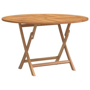 vidaXL Skl&aacute;dac&iacute; zahradn&iacute; stůl &Oslash; 110 x 75 cm masivn&iacute; teakov&eacute; dřevo