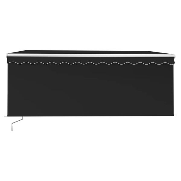 vidaXL Ručně zatahovac&iacute; mark&yacute;za s roletou 3 x 2,5 m antracitov&aacute;