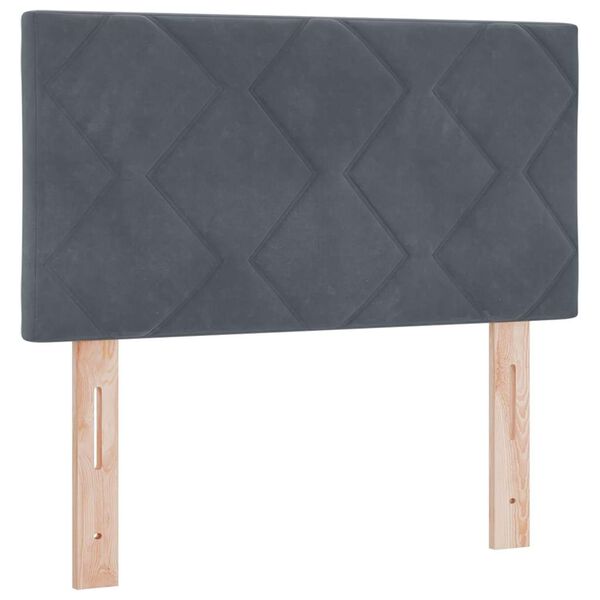 vidaXL Čelo postele s čelo Tmavě šedá 80 cm samet