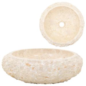 vidaXL Umyvadlo 40 x 12 cm mramor kr&eacute;mov&eacute;