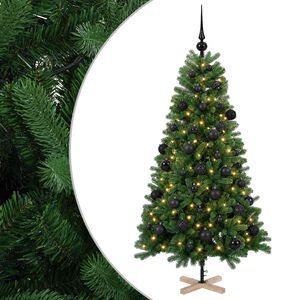 vidaXL Uměl&yacute; v&aacute;nočn&iacute; stromek s v&aacute;nočn&iacute;mi koulemi 120 cm 150 LED