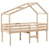 vidaXL Patrová postel se střechou 80 x 200 cm masivní borové dřevo