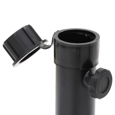 vidaXL Základna pro slunečník skládací Ø 38/48 mm lesklá černá ocel