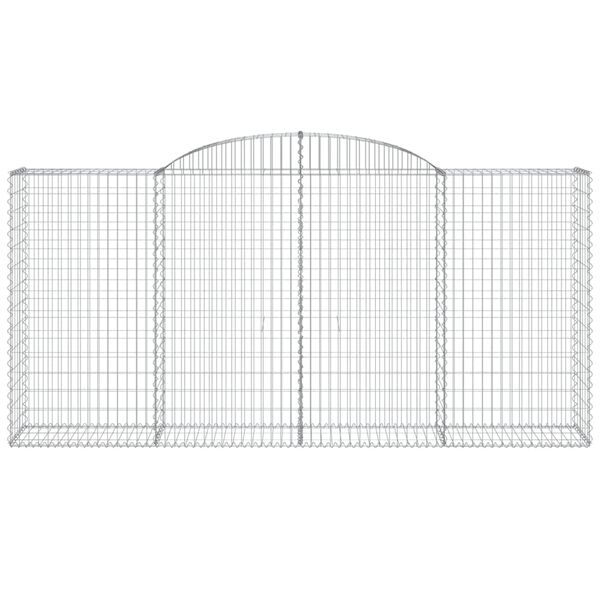 vidaXL Klenut&eacute; gabionov&eacute; ko&scaron;e 12ks 300x50x140/160cm pozinkovan&eacute; železo