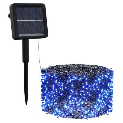 vidaXL Solární světelné řetězy 5 ks 5 x 200 LED modré dovnitř i ven