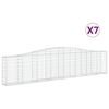 vidaXL Klenut&eacute; gabionov&eacute; ko&scaron;e 7 ks 400x30x80/100 cm pozinkovan&eacute; železo