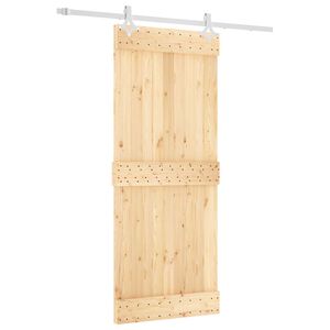 vidaXL Posuvn&eacute; dveře 85 x 210 cm Masivn&iacute; borov&eacute; dřevo (neupraven&eacute;)